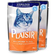 Plaisir Sterilized Cat Pouch Chicken in Jelly 22 × 100g - Cat Food Pouch