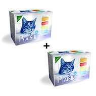 Plaisir Cat kapsičky mix multipack 24× 100 g - Kapsička pre mačky