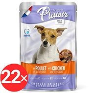 Plaisir Dog Pouches Chicken  with Vegetables 22 × 100g - Dog Food Pouch