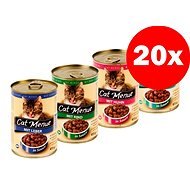 Cat Menue mix balenia – 4 príchute – kuracia, hovädzia, pečeň, ryba - 20× 415 g - Konzerva pre mačky