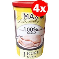 MAX Deluxe 1  Chicken 1200g, 4 pcs - Canned Dog Food