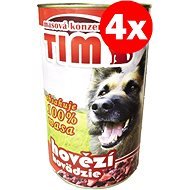TIM hovädzie 1200 g, 4 ks - Konzerva pre psov