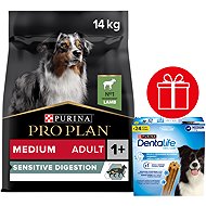 Pro Plan Medium Sensitive Digestion with lamb 14 kg + Dentalife Medium Multipack 24 pcs - Dog Kibble