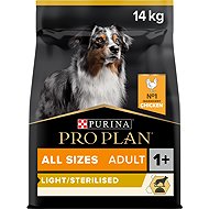 PRO PLAN All Sizes Adult Light Sterilised dry dog food, chicken 14kg - Dog Kibble