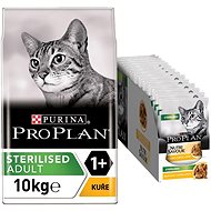 Pro Plan Cat Sterilised Chicken 10 kg + Pro Plan Cat Sterilised Chicken Capsule 26 × 85 g - Cat Kibble