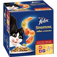 Felix Sensations Jellies 4 (24 × 100g) Meaty Selection - Cat Food Pouch