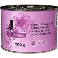 Catz finefood – s jahňacím a králičím m. 200 g - Konzerva pre mačky