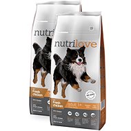 Nutrilove ADULT L Fresh Chicken 2× 12 kg - Pet Food Set