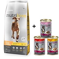 Nutrilove ACTIVE Fresh Chicken 12 + 3kg Free - Dog Kibble