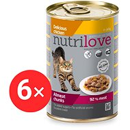 Nutrilove chicken in jelly 6 × 400 g - Canned Food for Cats