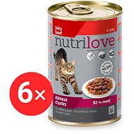 Nutrilove beef in jelly 6 × 400 g - Canned Food for Cats