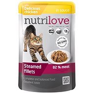 Nutril Stewed Chicken Fillets in Sauce 85g - Cat Food Pouch