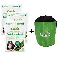 Canvit Snacks Dental Large Breed-Duck 3 × 250g + FREE Treat Book - Dog Treats