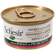SCHESIR Canned chicken + ham in jelly 85g - Canned Food for Cats