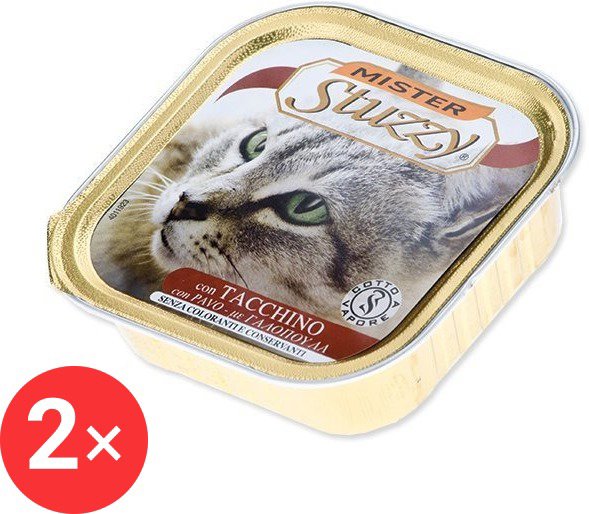 MISTER STUZZY Turkey bath 2 × 100 g - Cat Food in Tray