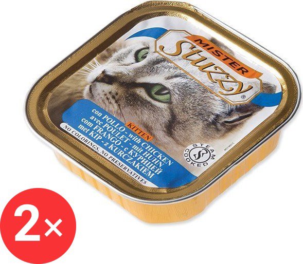 MISTER STUZZY Bath for kittens 2 × 100 g - Cat Food in Tray