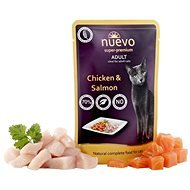 Nuevo Adult Cat Food Pouch Chicken and Salmon 85g - Cat Food Pouch