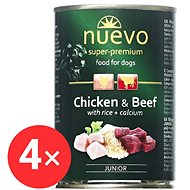 Nuevo pes junior canned chicken and beef 4 × 800 g - Canned Dog Food