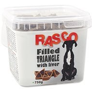 RASCO Pochúťka Rasco plnený trojuholníček s pečienkou 1 cm 750 g - Maškrty pre psov