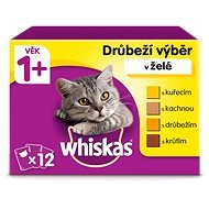 WHISKAS – Kapsička, hydinový výber v želé pre dospelé mačky, 12× 100 g - Kapsička pre mačky