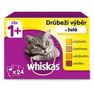 Whiskas kapsičky hydinový výber v želé pre dospelé mačky 24× 100 g - Kapsička pre mačky