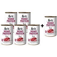 Brit Mono Protein beef  400 g; 5 + 1 zdarma - Sada krmiva