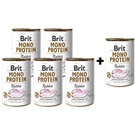 Brit Mono Protein Rabbit 400g; 5 + 1 free - Pet Food Set