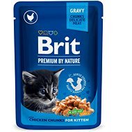 Brit Premium Cat Pouches Chicken Chunks for Kitten 100 g - Kapsička pre mačky