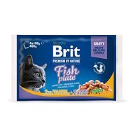 Brit Premium Cat Pouches Fish Plate 400g (4x100g) - Cat Food Pouch