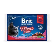 Brit Premium Cat Pouches Meat Plate 400g (4x100g) - Cat Food Pouch