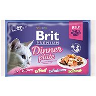 Brit Premium Cat Delicate Fillets in Jelly Dinner Plate 340 g (4× 85 g) - Kapsička pre mačky