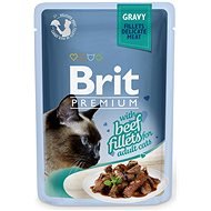 Brit Premium Cat Delicate Fillets in Gravy with Beef 85 g - Kapsička pre mačky