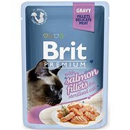 Brit Premium Cat Delicate Fillets in Gravy with Salmon for Sterilized Cats 85g - Cat Food Pouch