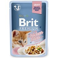 Brit Premium Cat Delicate Fillets in Gravy with Chicken for Kittens 85g - Cat Food Pouch