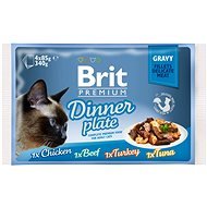 Brit Premium Cat Delicate Fillets in Gravy, Dinner Plate 340g (4x85g) - Cat Food Pouch