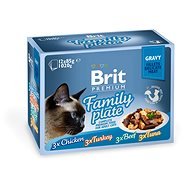 Brit Premium Cat Delicate Fillets in Gravy Family Plate 1020 g (12 × 85 g) - Kapsička pre mačky