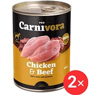 MARTY ProCarnivora for dogs chicken + beef 2 × 400 g - Canned Dog Food