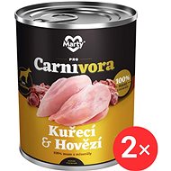 MARTY ProCarnivora for dogs chicken + beef 2 × 800 g - Canned Dog Food