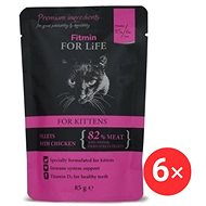 Fitmin For Life Chicken pocket for kittens 6 × 85 g - Cat Food Pouch