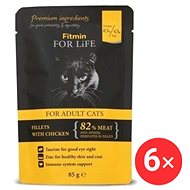 Fitmin For Life Chicken pocket for cats 6 × 85 g - Cat Food Pouch