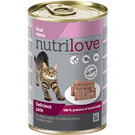Nutrilove Delicious Pate Veal Menu 400g - Canned Food for Cats