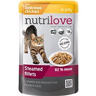 Nutrilove Steamed Fillets with Chicken in jelly 85g - Cat Food Pouch