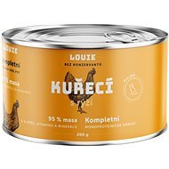 LOUIE Kompletní monoprotejnové krmivo - kuřecí (95%) s rýží (5%) 200 g - Canned Dog Food