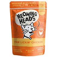 Meowing Heads Paw Lickin’ Chicken Pouch 100g - Cat Food Pouch