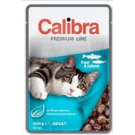 Calibra Cat Premium Adult Trout & Salmon 100g - Cat Food Pouch