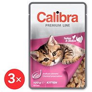 Calibra Cat Premium tasakos eledel kiscicáknak, pulyka és csirke 3 × 100 g - Alutasakos macskaeledel