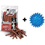 Calibra Joy Dog Classic Beef Sticks 100g + DOG FANTASY Squeaky Blue Toy Ball 5cm - Pet Food Set