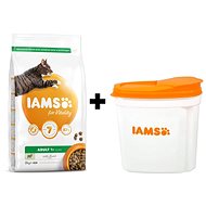 IAMS Cat Adult Lamb 2kg + IAMS Cat Food Container 2kg - Pet Food Set
