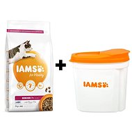 IAMS Cat Senior Ocean Fish 2kg + IAMS Cat Food Container 2kg - Pet Food Set