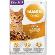 Kapsička IAMS mačiatko – kura v omáčke 85 g - Kapsička pre mačky